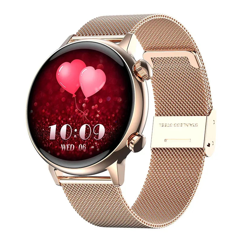 Best Gifts Luxury AMOLED Smart Watch Women HK39 Fitness Tracker Sports Waterproof NFC Payment BT Call Fashion Smart Watches - Tidesmit