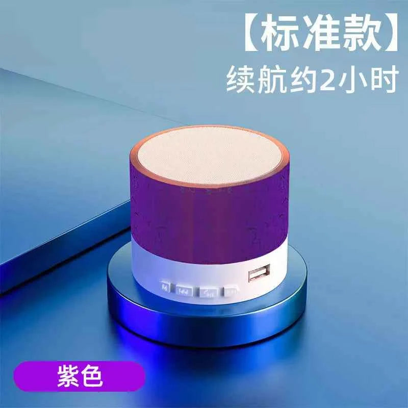 Upgrade Mini Portable Bluetooth Speaker RGB Light USB TF Card Reader Stereo MP3 Speaker for Home Atmosphere Desktop Purple US My Store