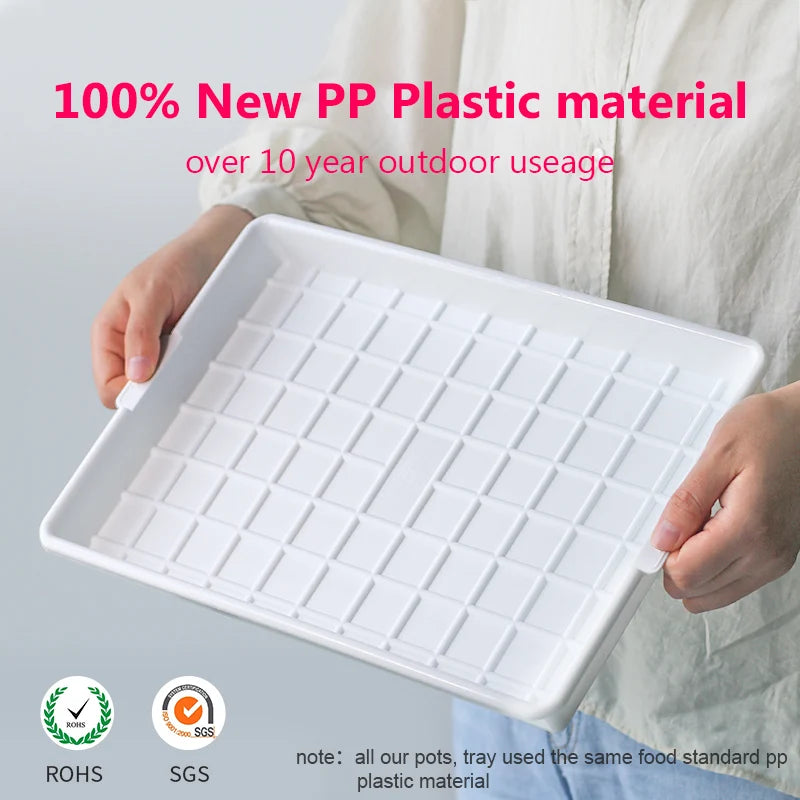 Meshpot Plastic Saucer Plant Tray Flower Pot Storage Rectangle Succulent Pot Tray  in Round Square Shaped for Home Decor