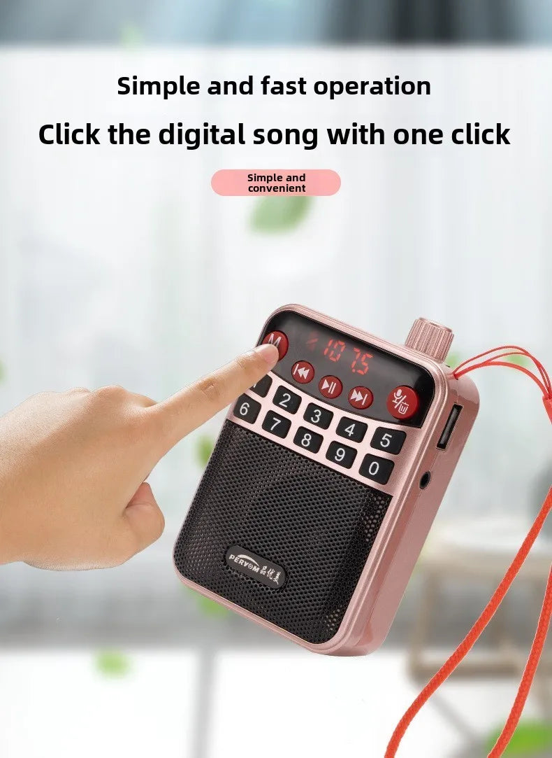 Bluetooth Speaker -M-39 Portable for Bluetooth Card Speaker with Flashlight Function Wholesale Radio for Seniors Singing Opera Storytelling