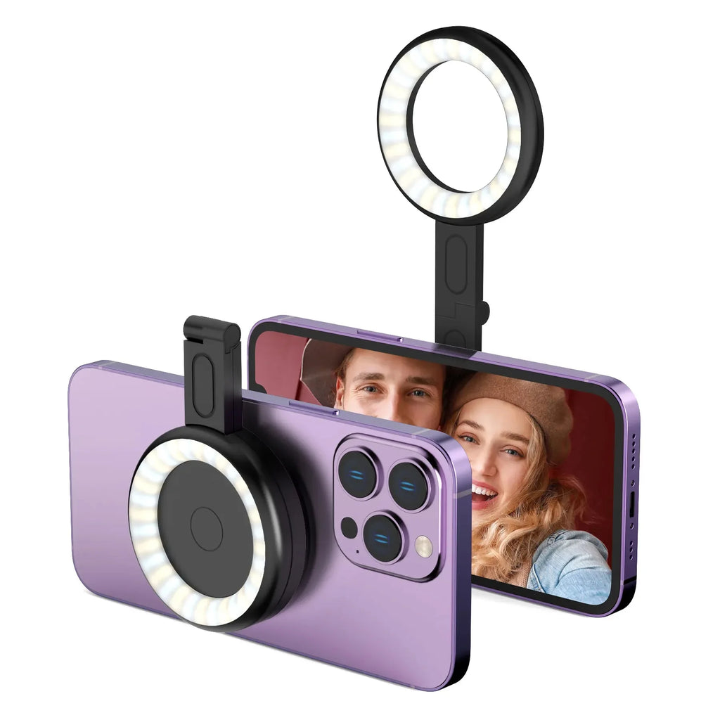 New 2500K-9000K Portable Mobile Phone Brightness Video Call Led Ring-light Selfie Mini Ring Light for Phone at Manufacturer Tidesmit