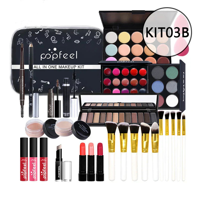 HOT 20 Styles New Fashion Eye Shadow POPFEEL Birthday Gift Makeup Gift Set ALL in ONE Full Professional Makeup Kit for Girl ALIBABA KIT03B Tidesmit