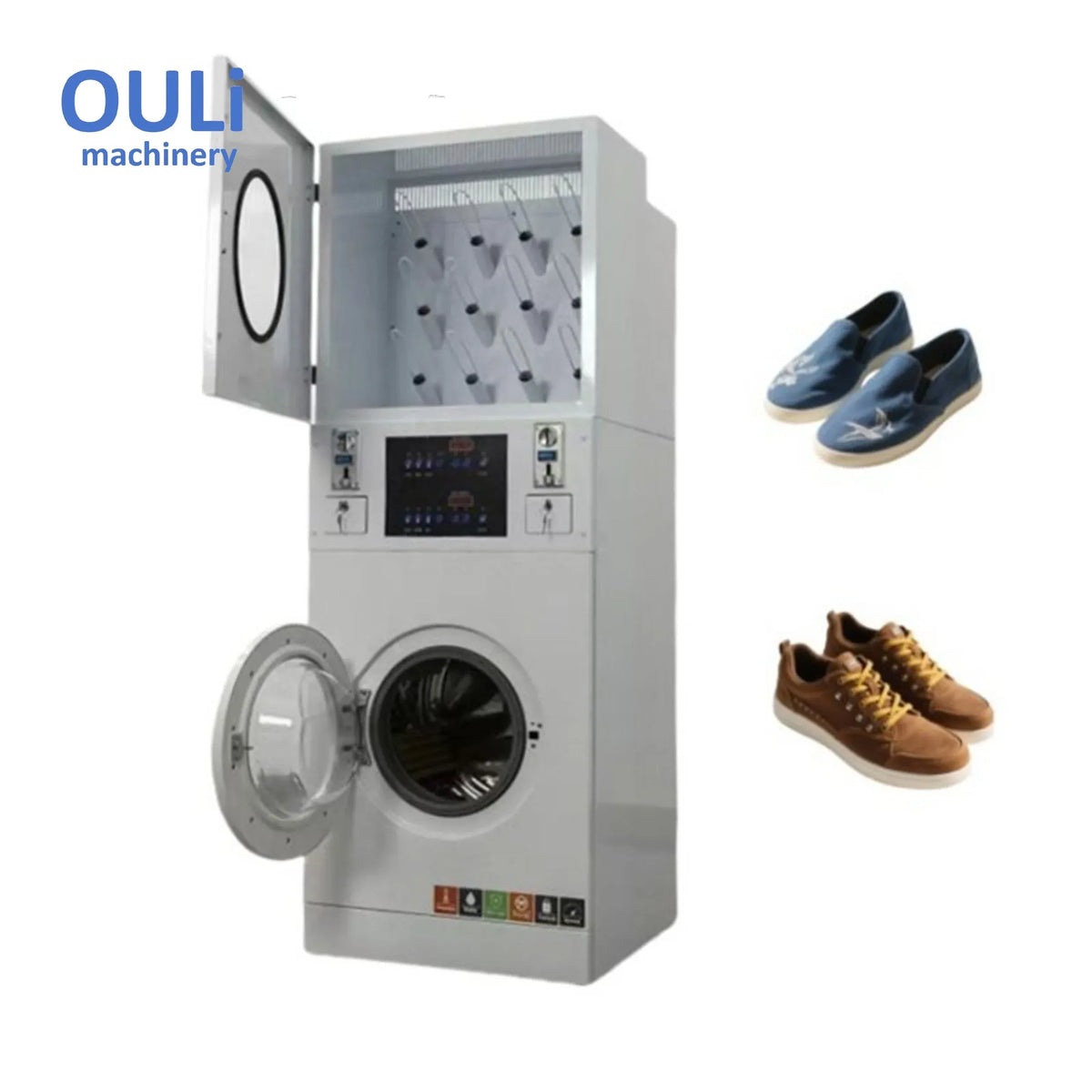 Commercial Shoe Washer and Dryer with Coin-Operated Operation