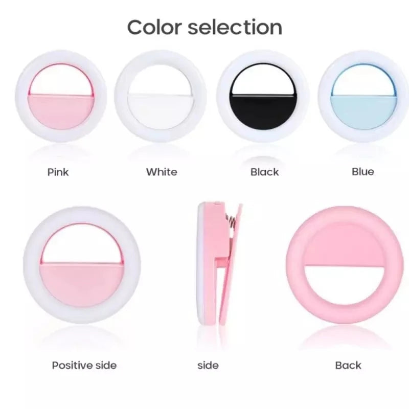 Top Selling Dimmable Clip-on RGB Led Selfie Ring Light Fill Lamp for Mobile Phone Photography Tidesmit