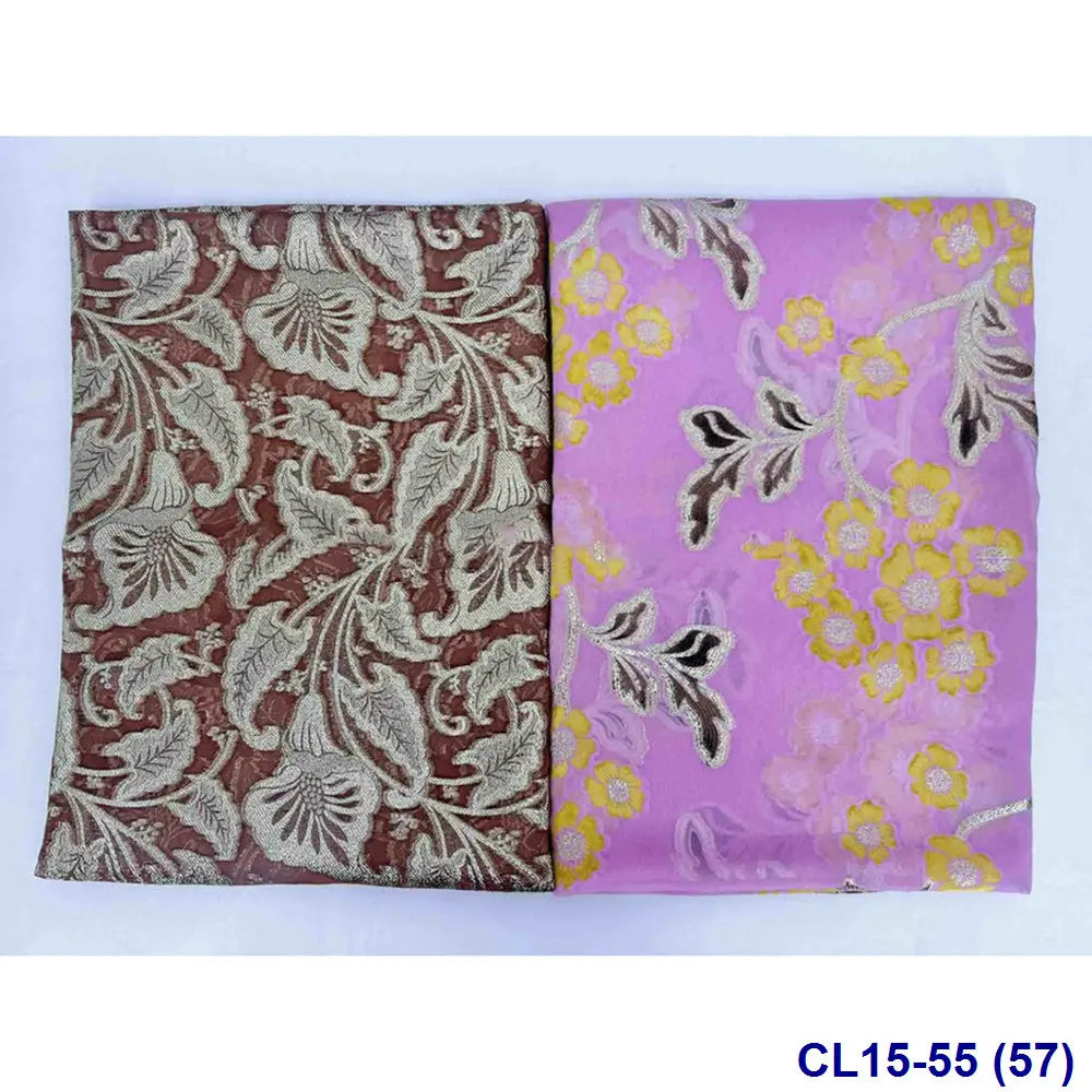 Lisami RTS Luxury Silk Fabric Elegant Multi-Color 3D Metallic Handcut for Dresses Weddings and Curtains