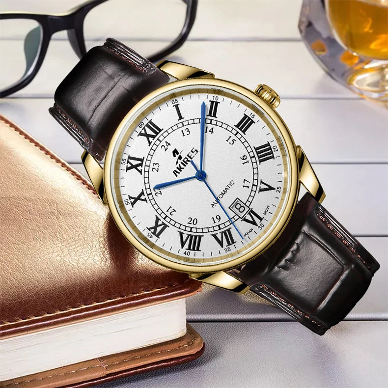 Customized Luxury Automatic Watch Stainless Steel Sapphire Glass Automatic Movement Oem Watch For Men