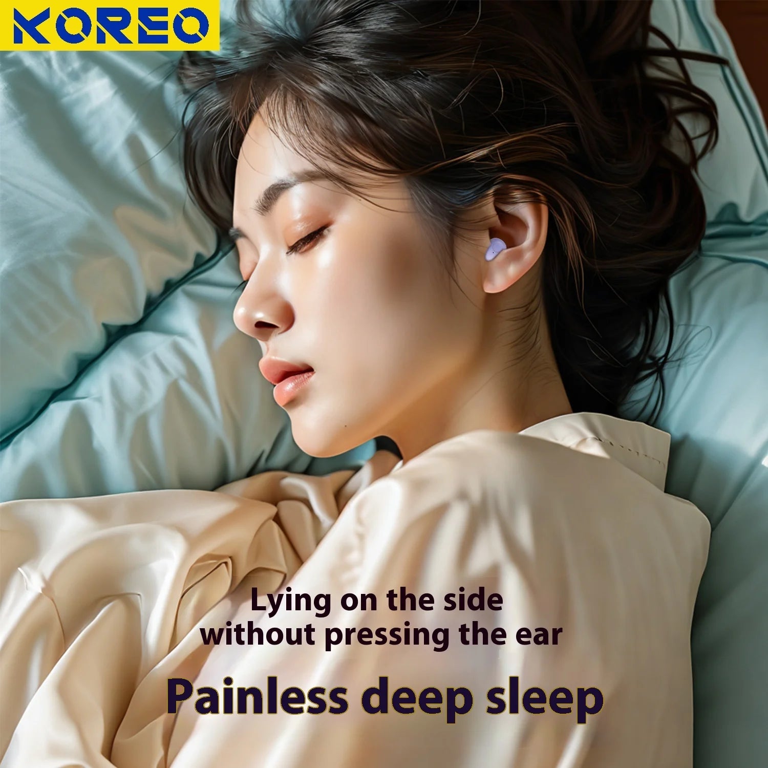 Mini Wireless for Bluetooth Earbuds Long Battery Life Noise Cancelling LED for Sleep/Work In-Ear Tidesmit