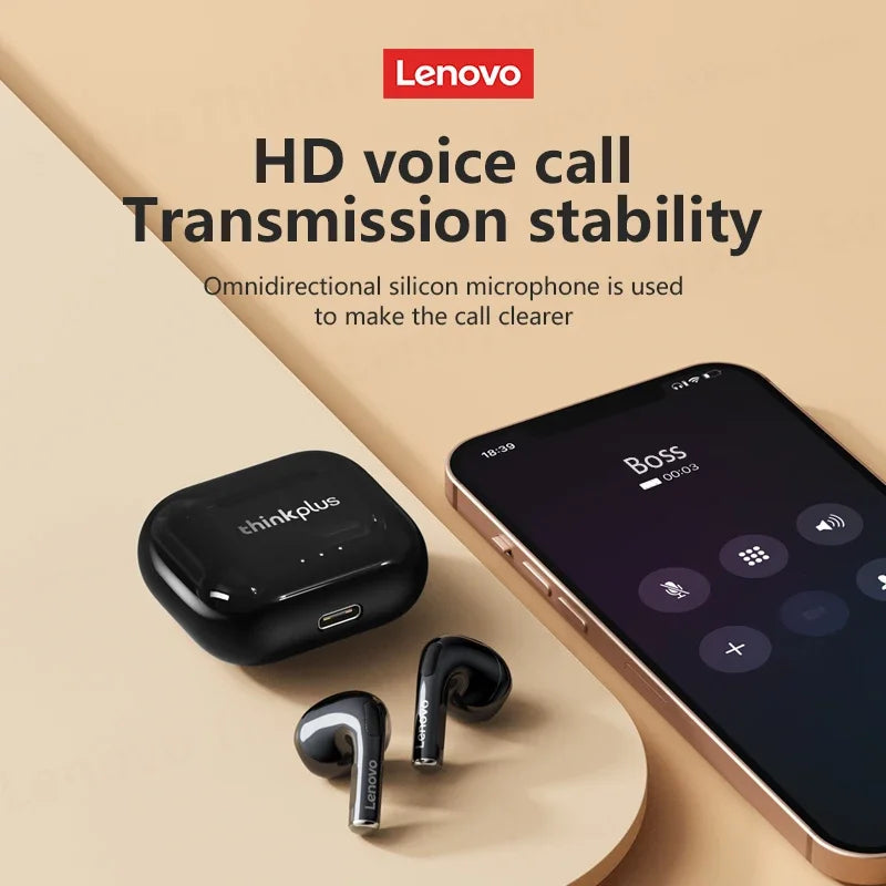 Lenovo LP40 Plus Bluetooth Earphones Wireless Headset Noise Reduction Headphones 230mAh HiFi Stereo Sports Earbuds With Mic Tidesmit