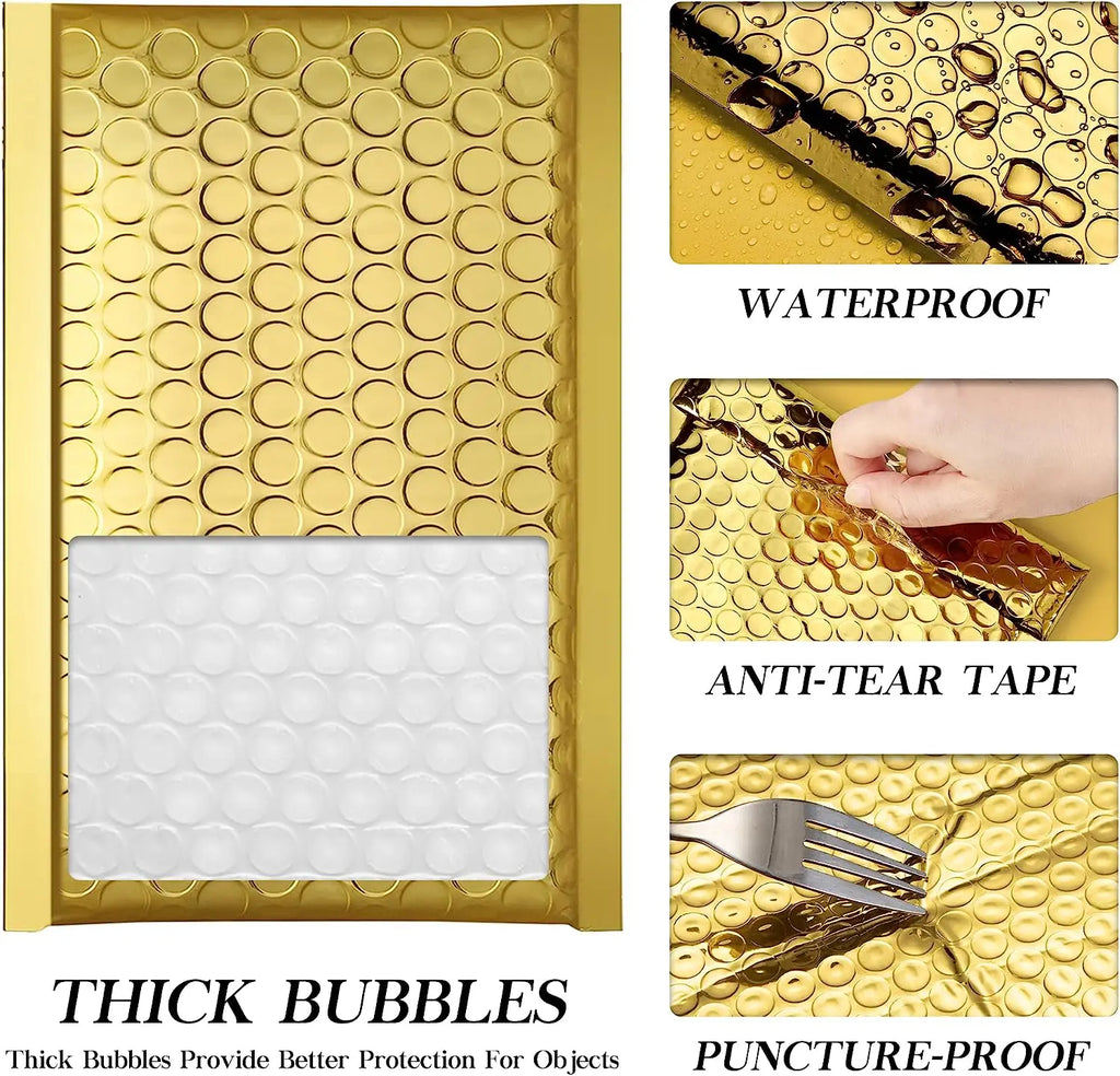 Matte Mailing Bags Custom logo Printing Shipping Package Biodegradable Metallic Bubble Mailers for Express Clothing