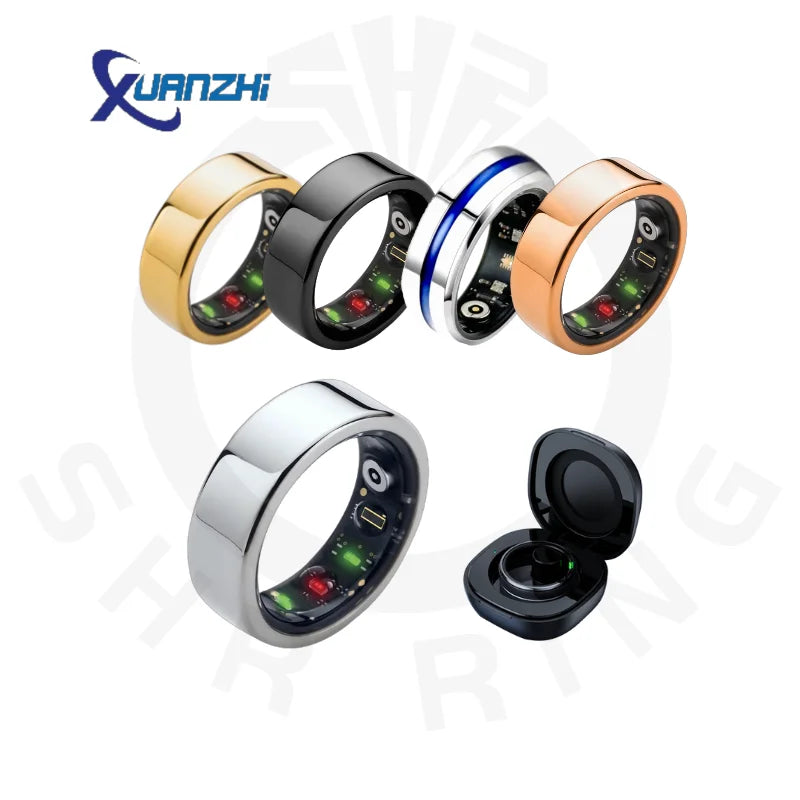 SHR Health Care Ring Smart AI Analysis Heart Rate Sleep Activity Multisports GPS Fitness Tracker Smartring APP Smart Ring 2025 Tidesmit
