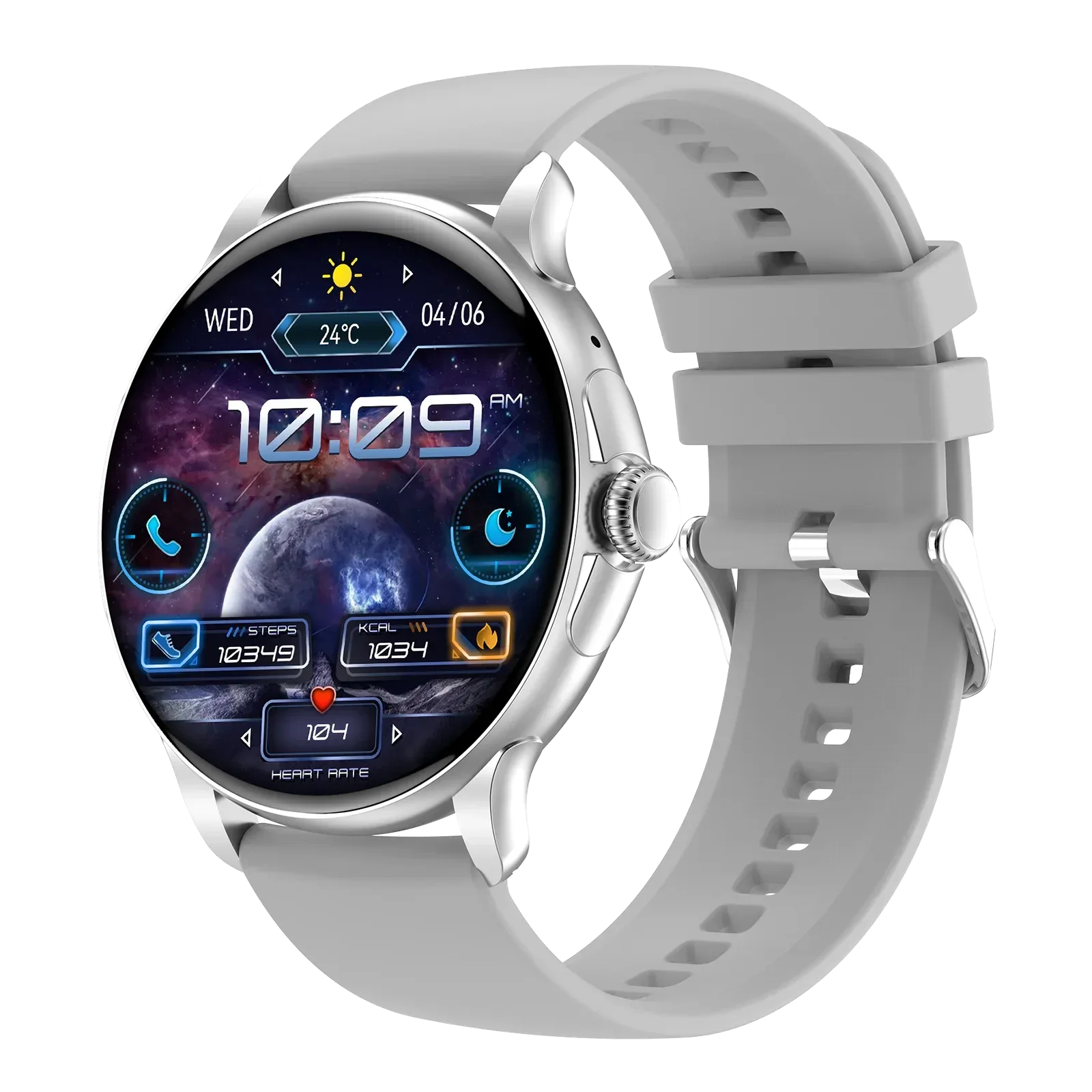 HK49 Fashion for Bluetooth Smart Watch Fitness Tracker AMOLED Screen Waterproof Heart Rate Monitor Magnetic Activity Tracker - Tidesmit