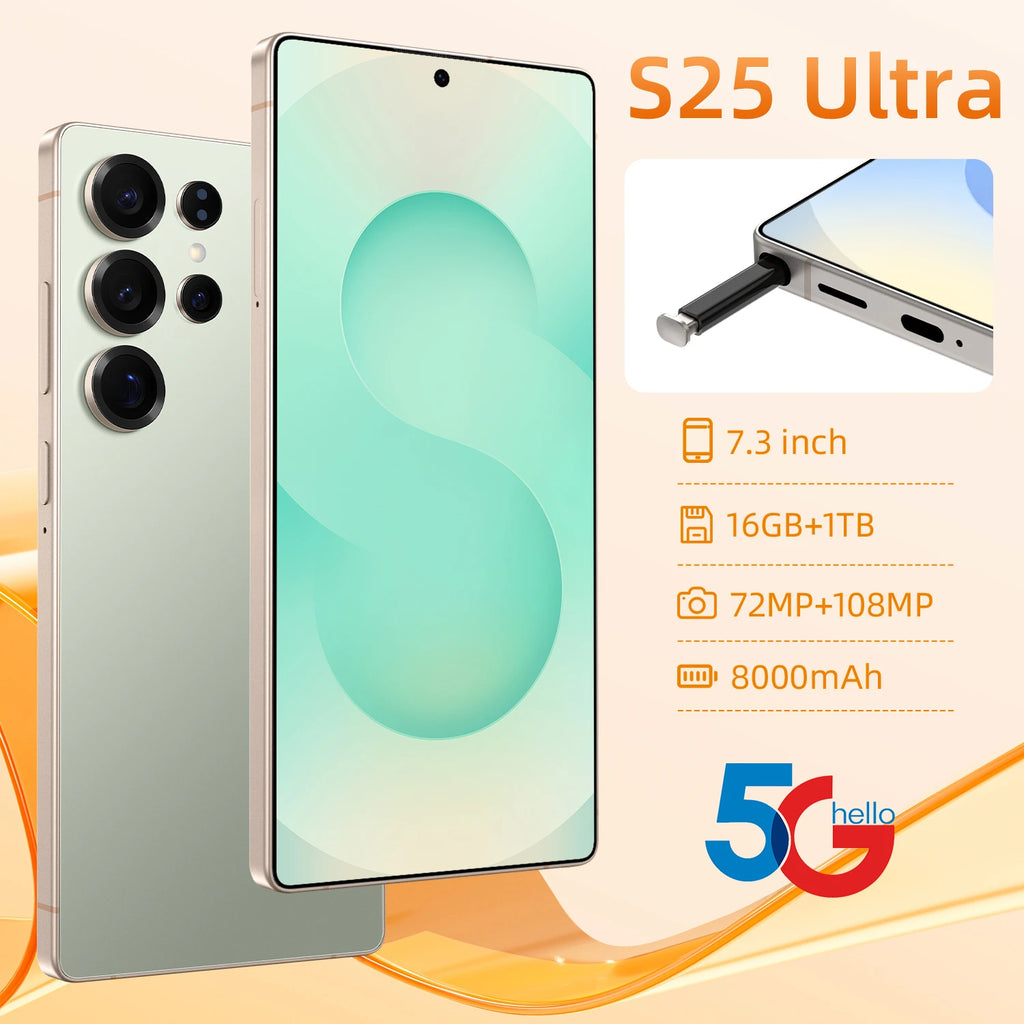 S25 Ultra 5G Smartphone 1TB 16GB RAM - High Capacity Mobile Tidesmit