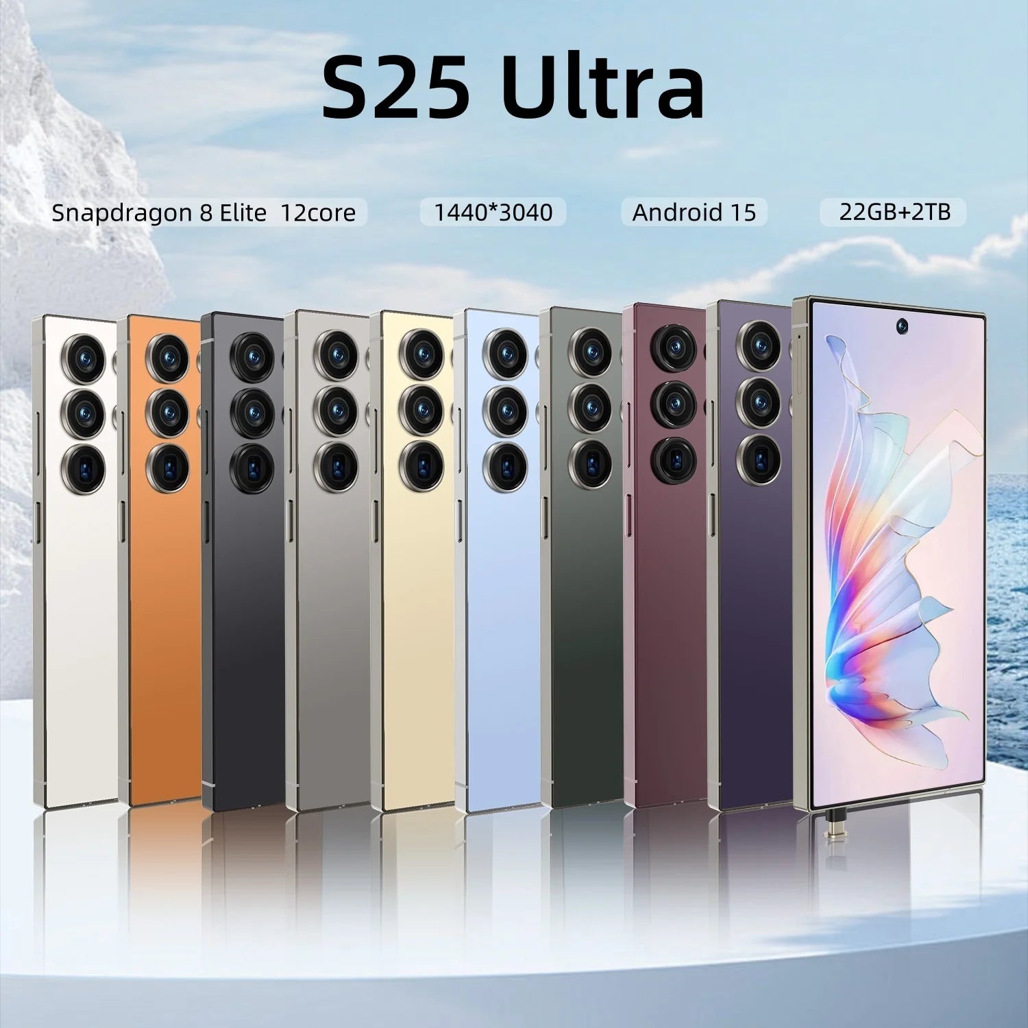 New S25 Ultra 22GB+2TB Smartphones 5G Dual SIM Cellphone Mobile Phone Big Screen Global 5G Android 15 S25 Ultra Smartphone - Tidesmit