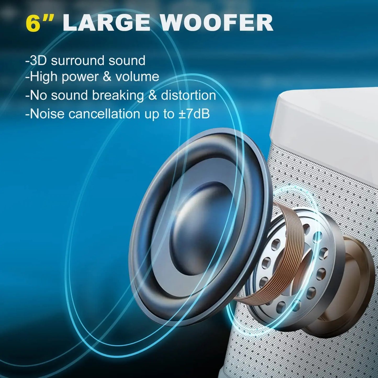 Bluetooth Speaker -Ktv Stereo Karaoke Machine Portable Bluetooths Karaoke Speaker for Adults and Kids With 2 Wireless Microphones