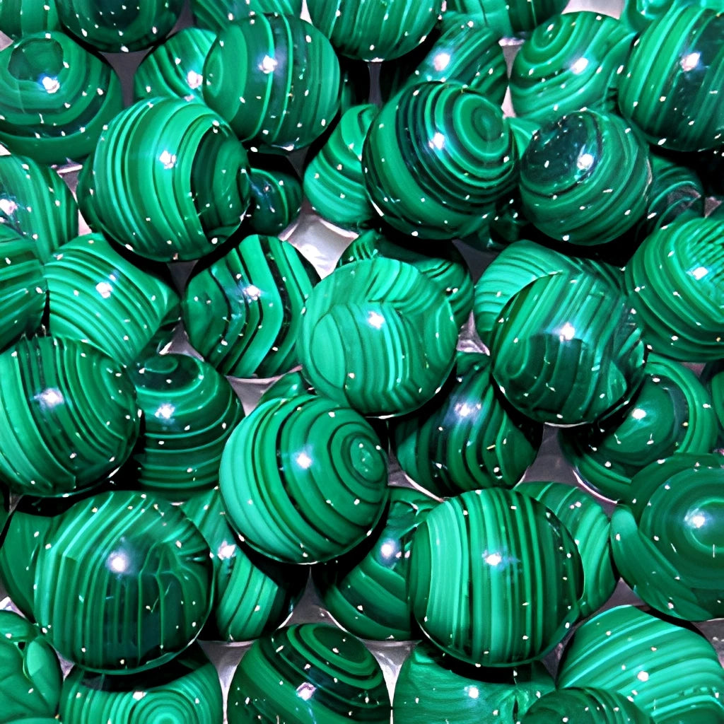 Wholesale Natural Gemstone Malachite Sphere Spiritual Green Stripe Ball Healing Crystal Craft for Decor
