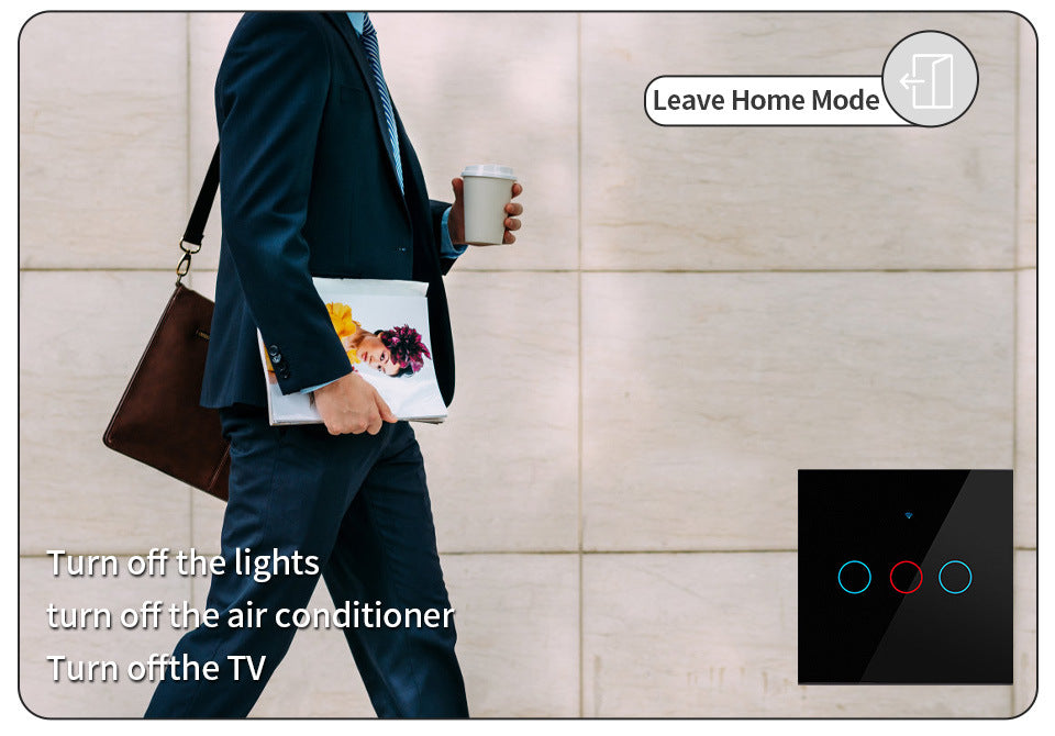 WiFi Smart Light Switch No Neutral Wire - 1, 2, or 3 Gang Options Tidesmit