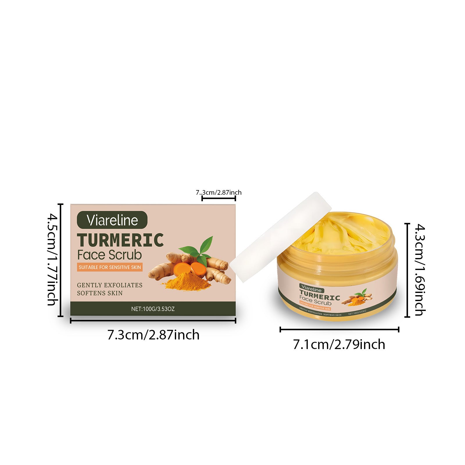Turmeric Facial Scrub for Radiant Skin - Natural Exfoliating Treatment Scrubs Treatments Tidesmit