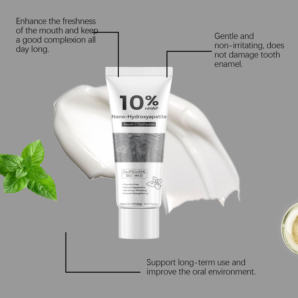 Tidesmit Nano Hydroxyapatite whitening toothpaste for enamel repair and gentle stain removal on sensitive teeth