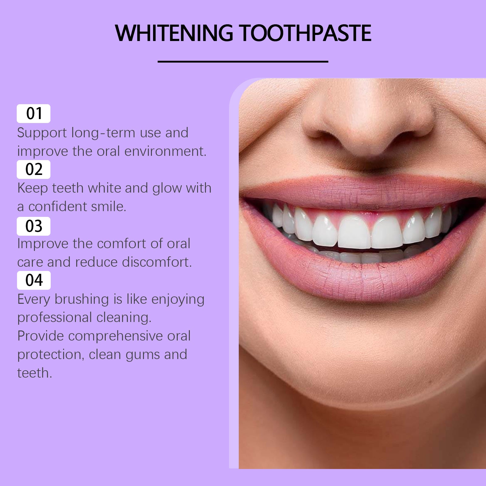Tidesmit purple niacinamide whitening toothpaste for plaque reduction, gum health, and fresh breath