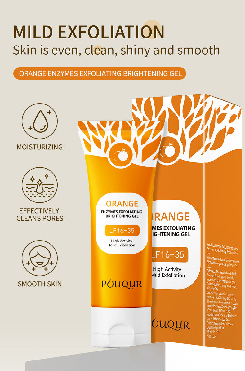 Orange Exfoliating Gel - Brightening Face & Body Scrub 100g Scrubs Treatments Tidesmit