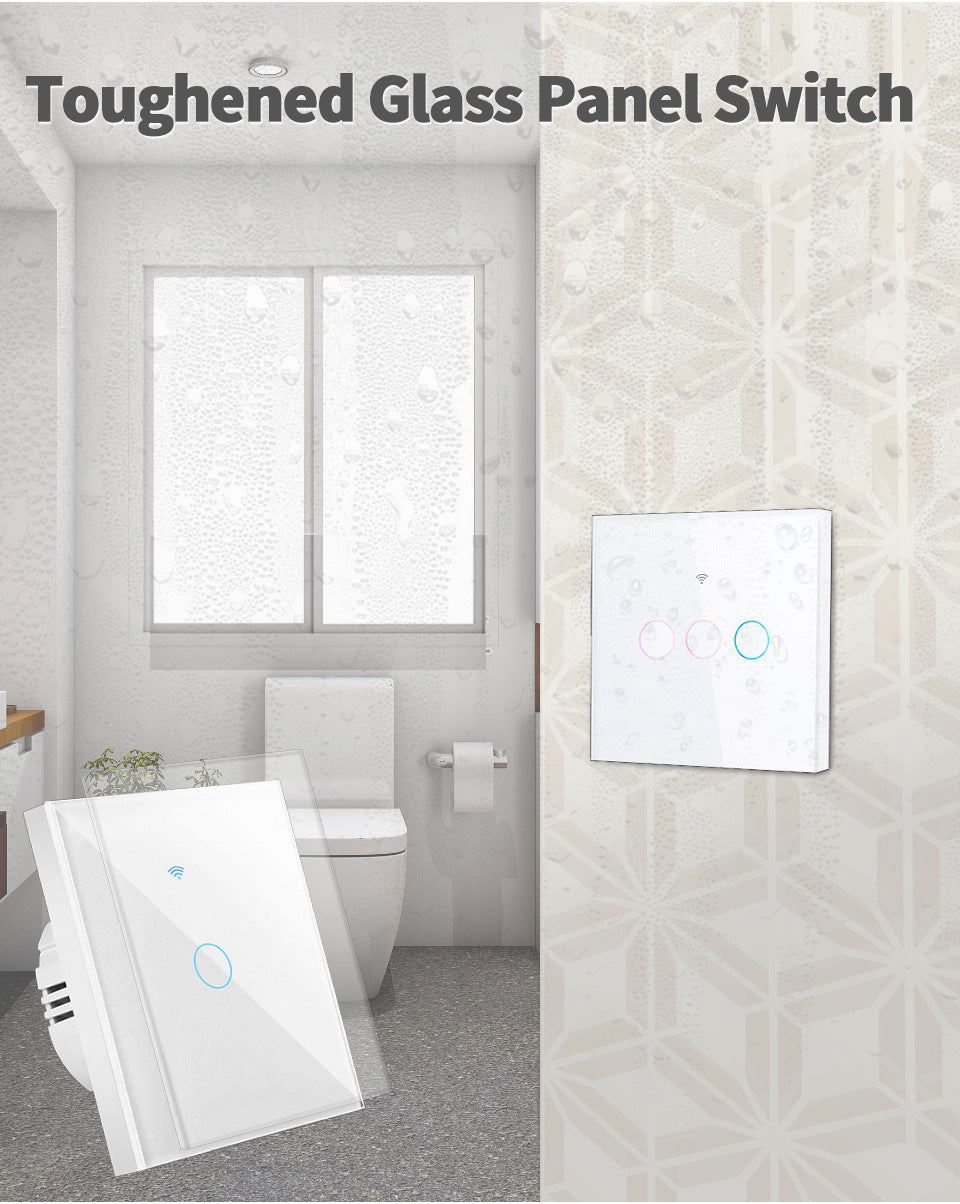 WiFi Smart Light Switch No Neutral Wire - 1, 2, or 3 Gang Options Tidesmit