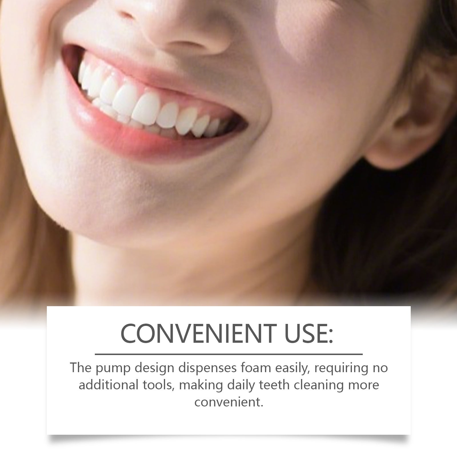 Tidesmit 5D White Foam Toothpaste Mousse for gentle teeth whitening and daily oral stain removal