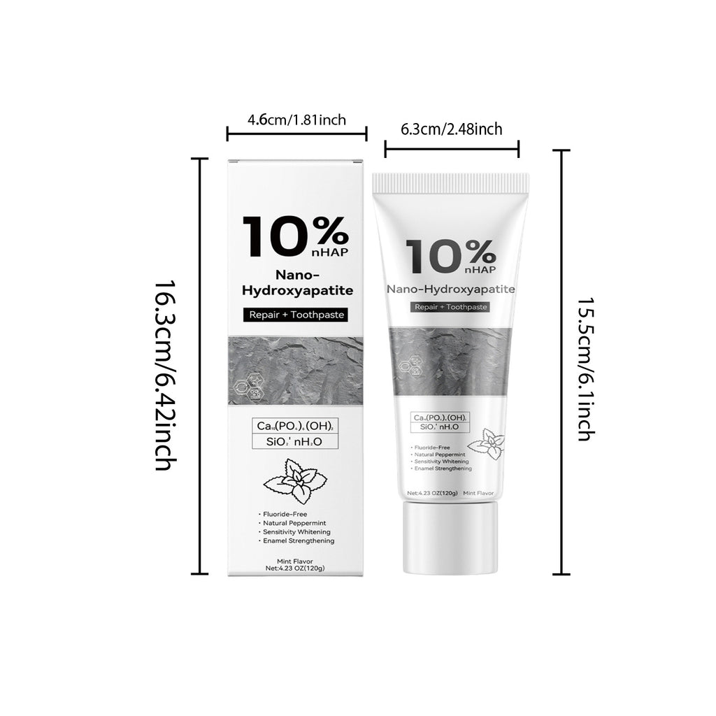 Tidesmit Nano Hydroxyapatite whitening toothpaste for enamel repair and gentle sensitive teeth stain removal.