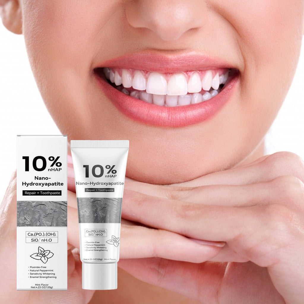 Tidesmit Nano Hydroxyapatite whitening toothpaste for enamel repair and gentle stain removal on sensitive teeth