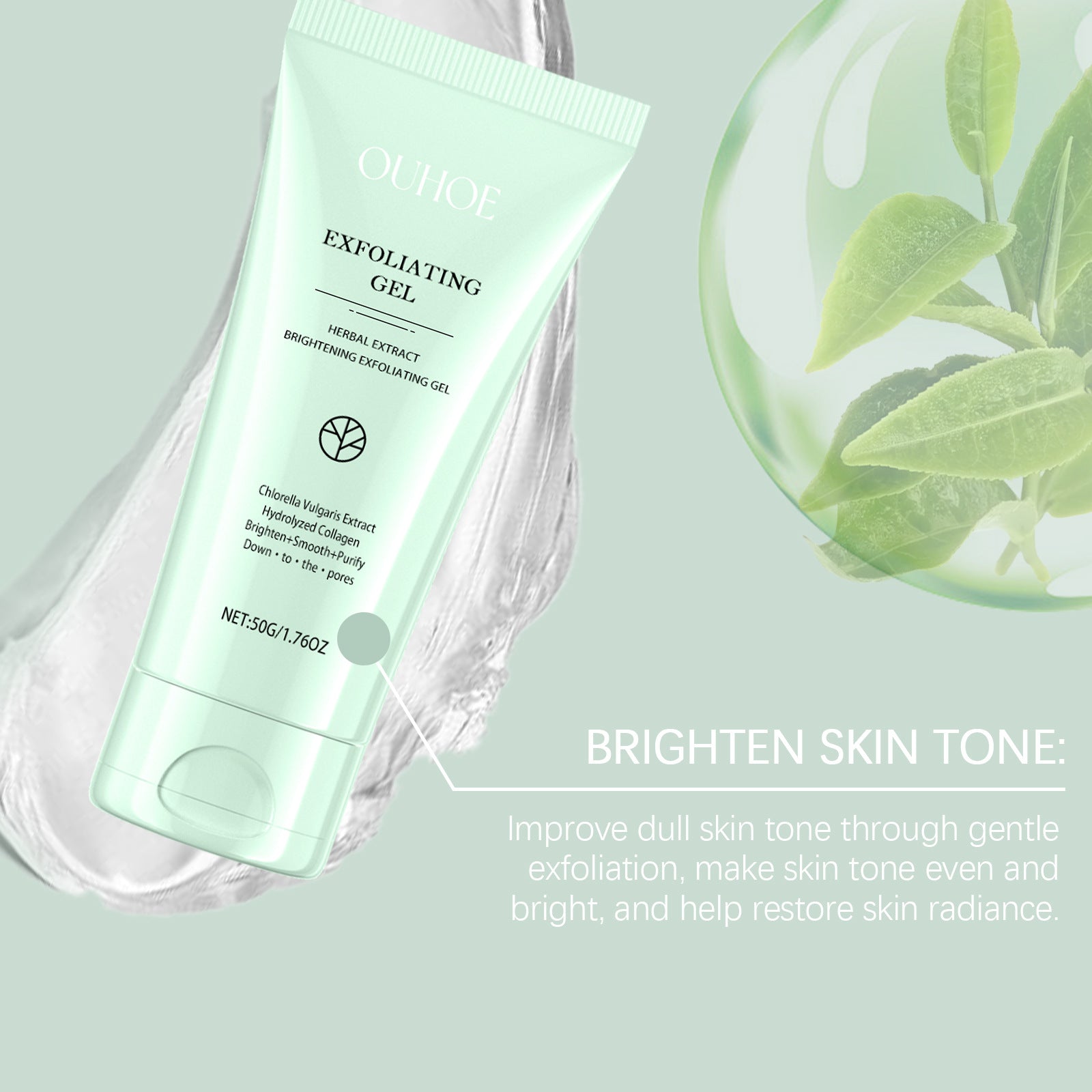Exfoliating Peeling Gel for Face - Brightening 50g Skin Care Scrubs Treatments Tidesmit