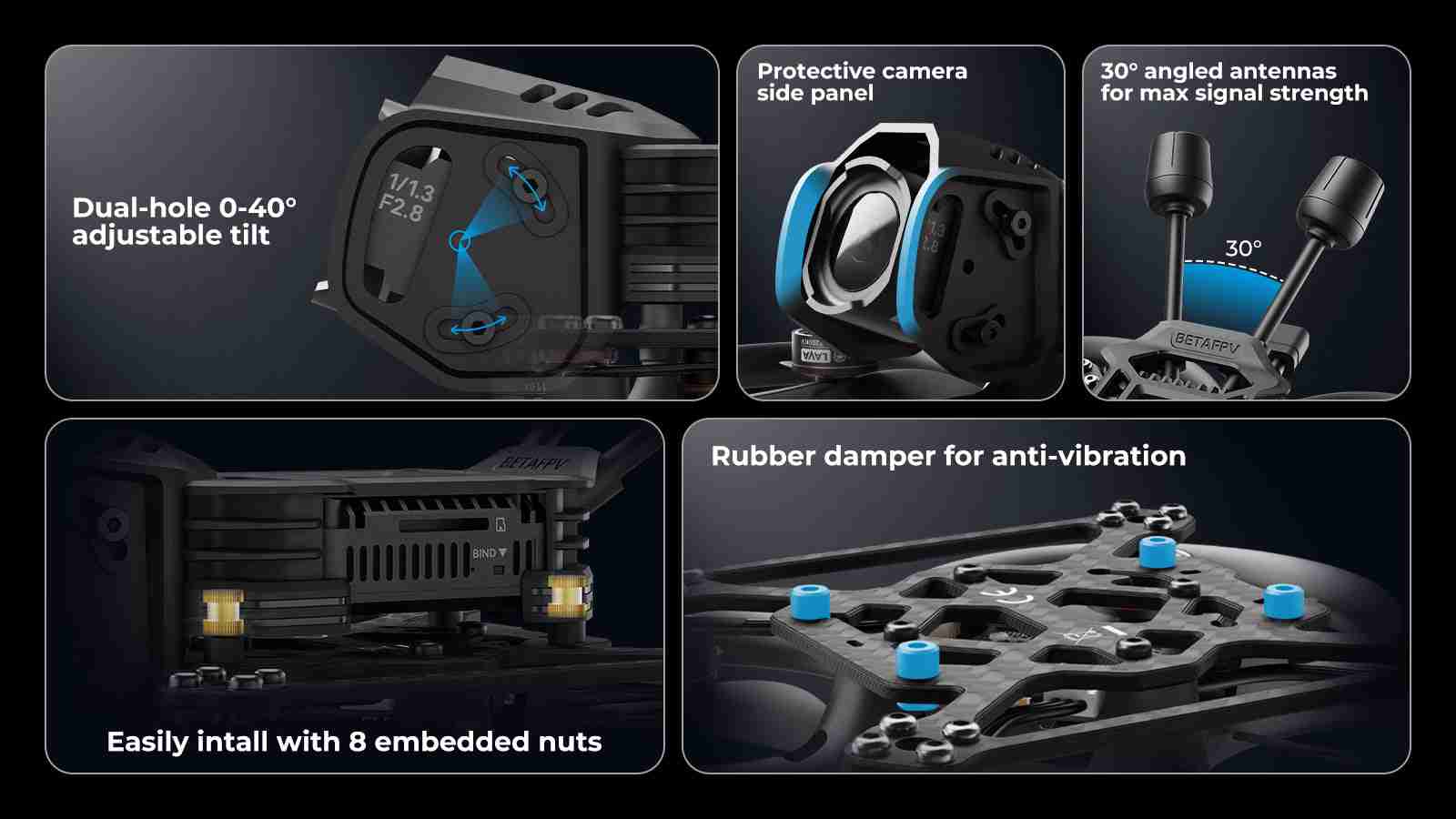 BETAFPV Pavo20 Pro II Camera Drone - O4 Pro ELRS 2.4G System Tidesmit