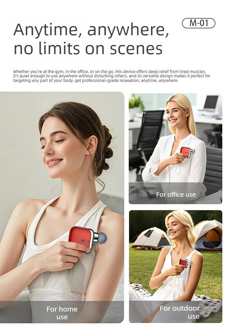 Portable Fascia Gun: Rechargeable Deep Tissue Muscle Recovery Massager Fascia Gun Tidesmit