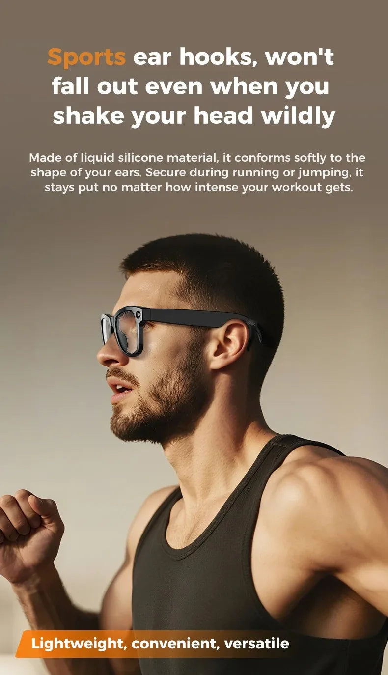 Smart Camera Glasses 4K HD Video Recorder with Integrated Voice Assistant Tidesmit