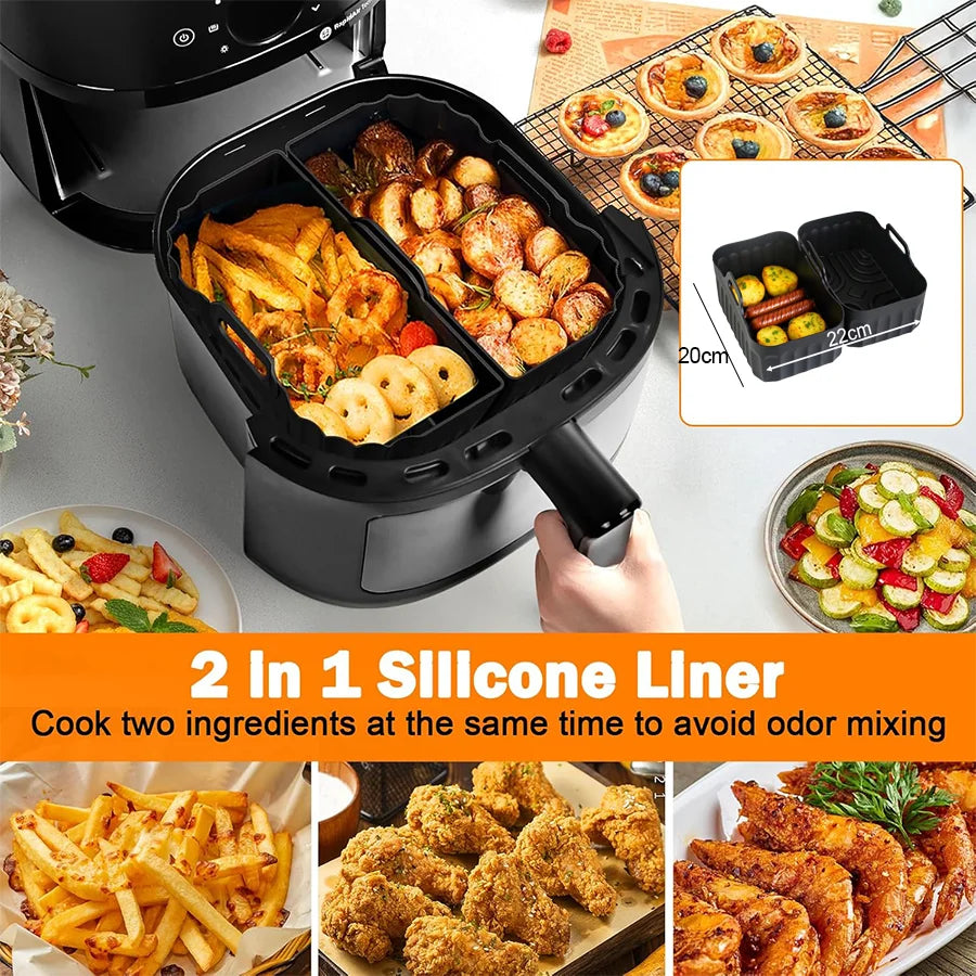 Air Fryer Accessories for COSORI 5.5L/6L/6.2L/6.4L, for Ninja AF180EU 6.2L Air Fryer Accessories Grill Rack Air Fryer Accesorios