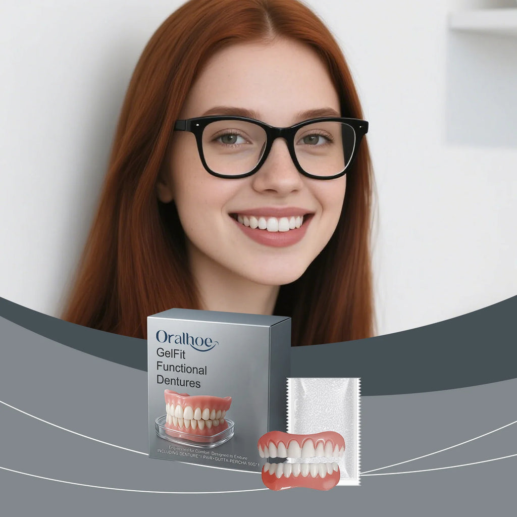 Silicone Dentures False Teeth Full Set Soft Safety Easy to Use Perfect Fit Oral Improve Tooth Loss Broken Temporary Improve