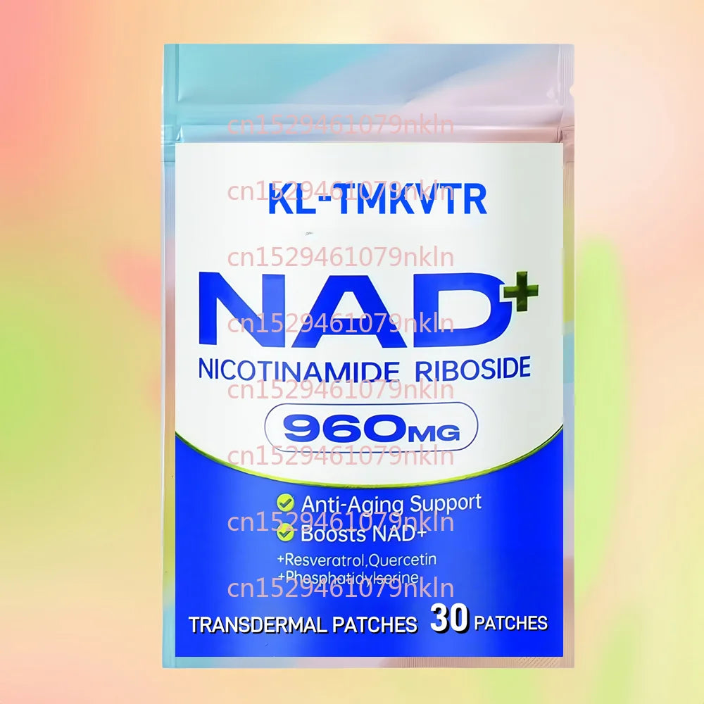 30 Patches NAD+Transdermal Patches With Resveratrol, Quercetin, NMN Alternative for Anti-Aging, Energy, Focus