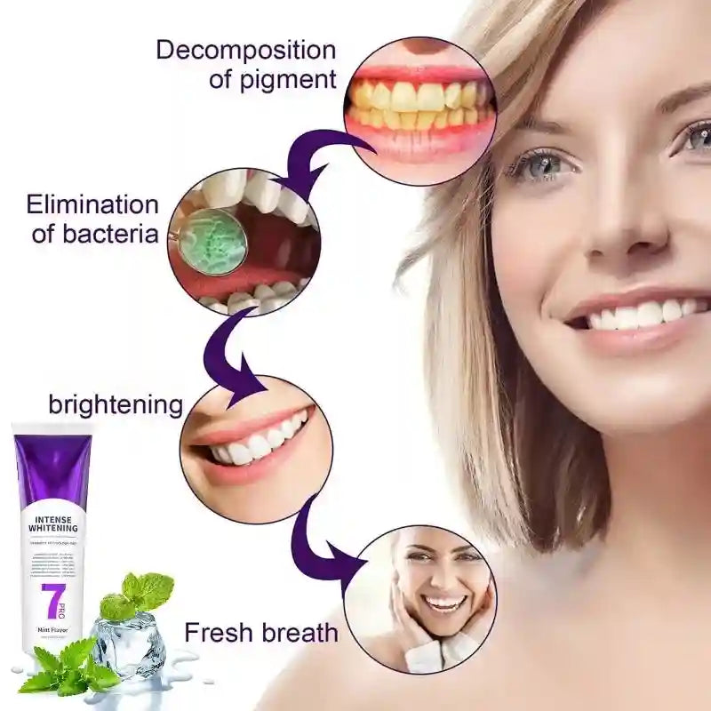Tidesmit 7D Probiotic Advanced Whitening Toothpaste for deep cleansing and a brighter smile with mint flavor