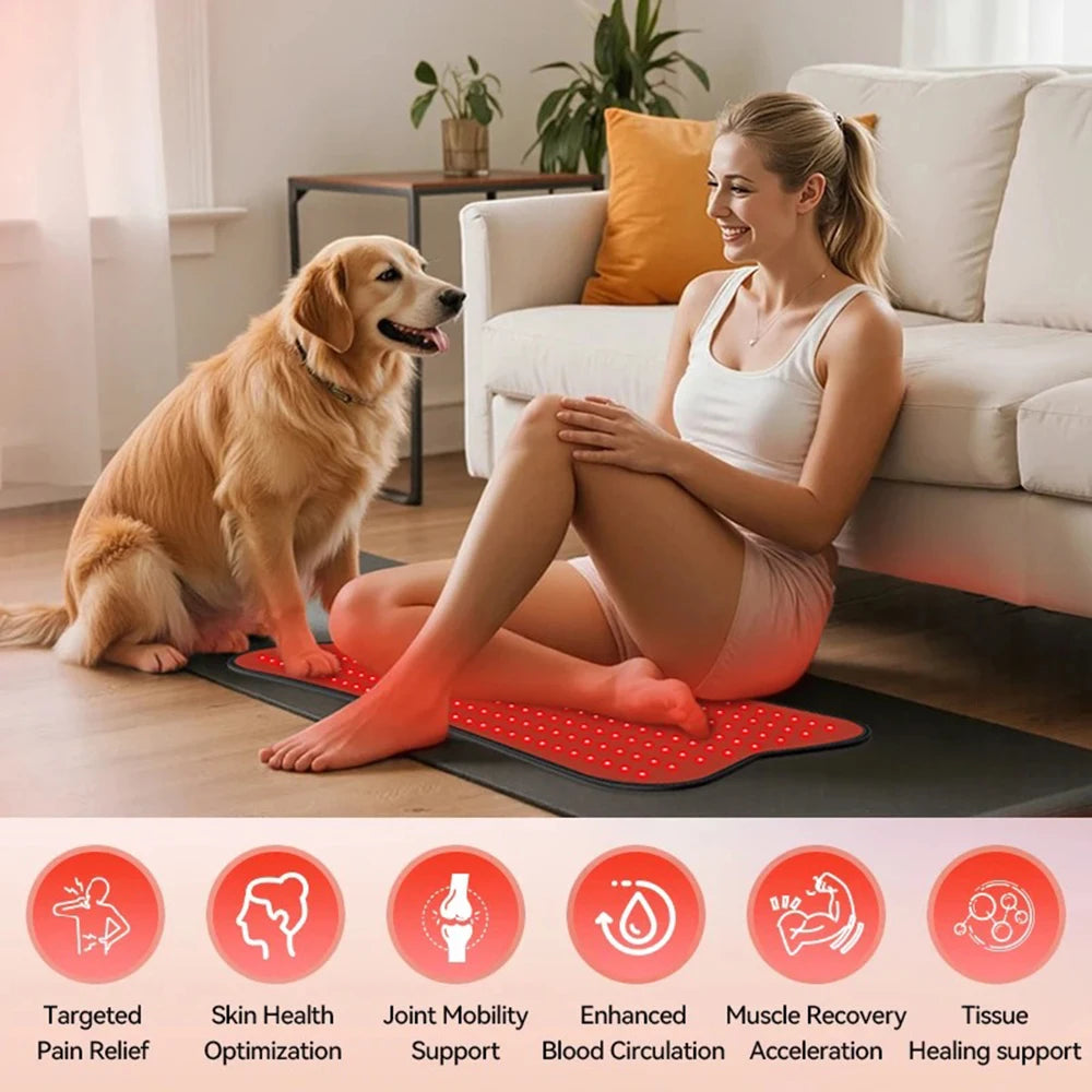 210pcs LED Bead Red Light Belt Red Infrared Light Therapy Pad LED Beauty Devices for Face and Body Back Knee Hands Feet Relief