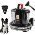 Tidesmit portable spot cleaner cleaning upholstery and car seats to remove tough pet stains from carpet and fabric
