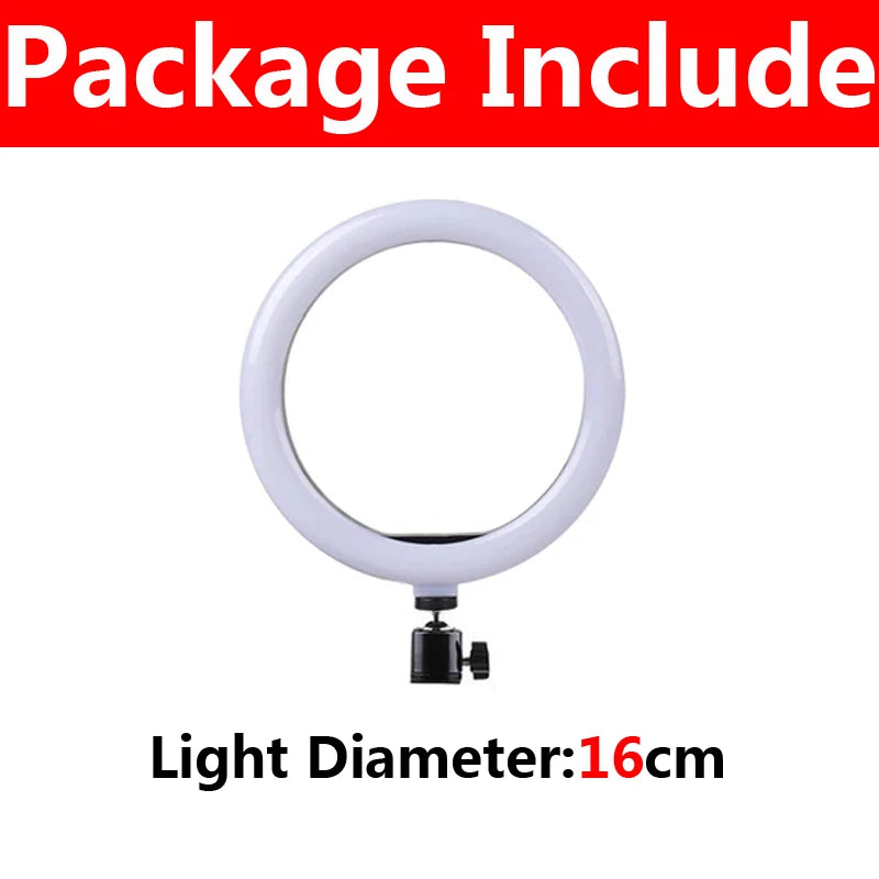 LED Ring Light for Video Recording & Streaming - 16cm to 33cm Options 16cm Only Lamp Tidesmit