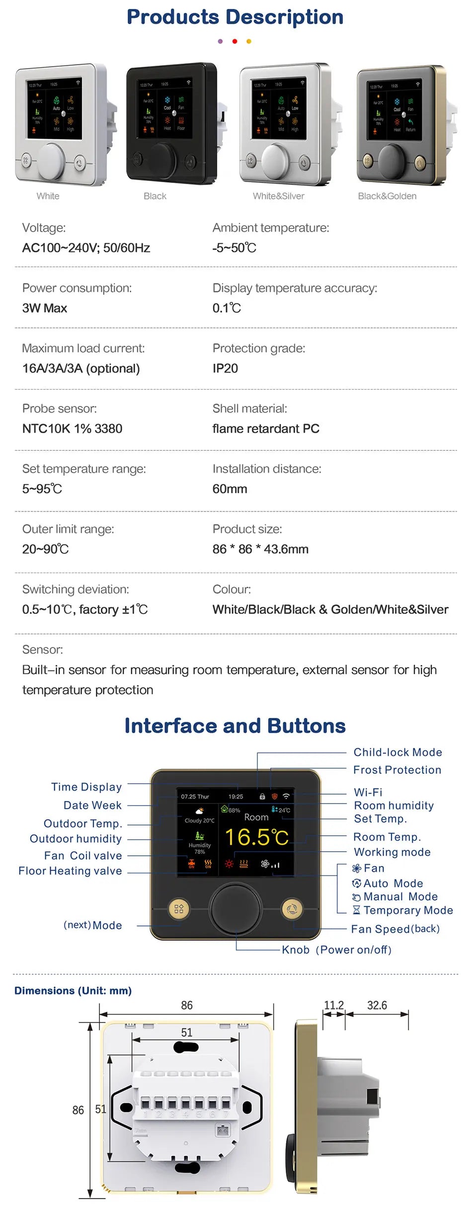 Tuya WiFi Smart Floor Heating Thermostat Regulator Warm Electric/Water Gas Boiler Remote Temperature Controller Alexa Google
