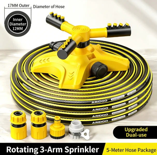 360 °   Automatic Rotating Water Pipe Set, Garden Lawn Sprinkler, Yard Tree Coverage Watering Irrigation Sprayer