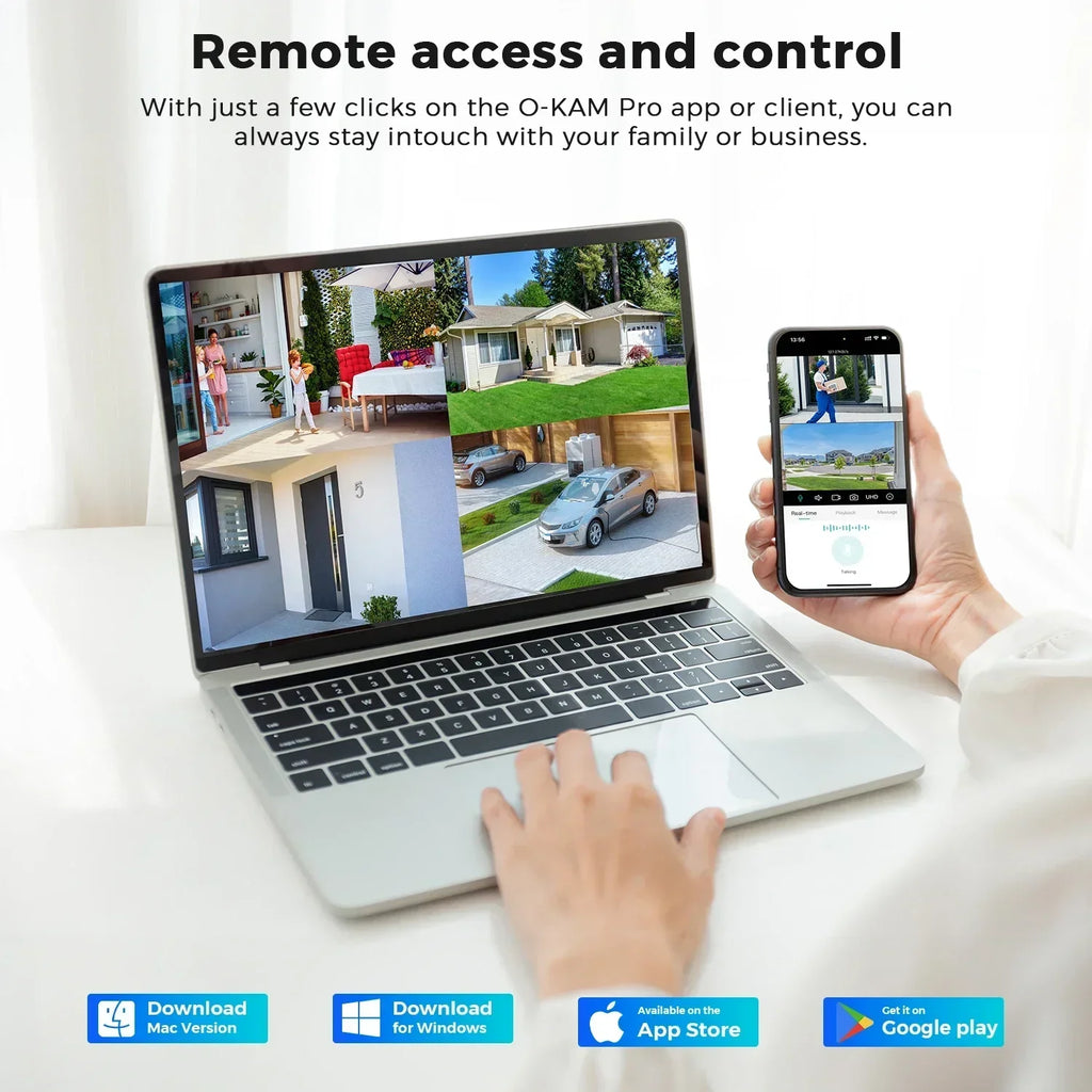 5K 10MP WiFi 2.4g/5G Dual Lens Security Camera, Outdoor IP66 Waterproof 5X Zoom Dual Screens Human Detection AI Night Vision