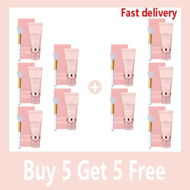 Tidesmit Collagen Overnight Wrapping Peel Off Facial Mask for deep hydration and night skin care 75ml texture detail