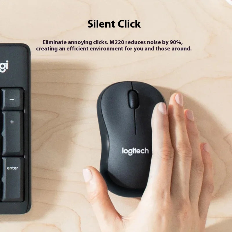 Logitech M220 Wireless Mouse Laptop Business Office Silent Portable Home Game Boys and Girls Super handy office mouse