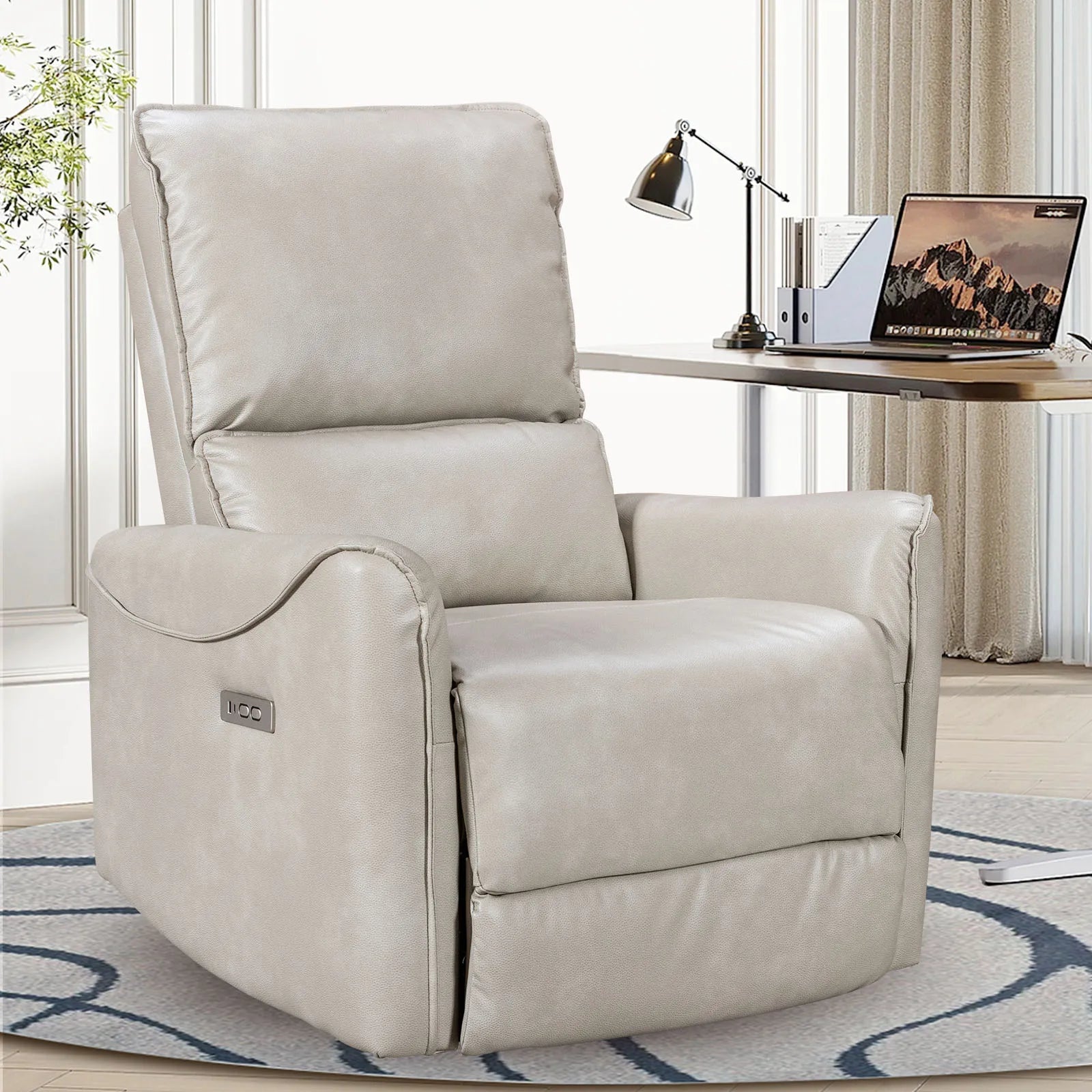 Electric Massage Recliner Chair - Power Lift Sofa for Muscle Relief Massage Chairs White Tidesmit