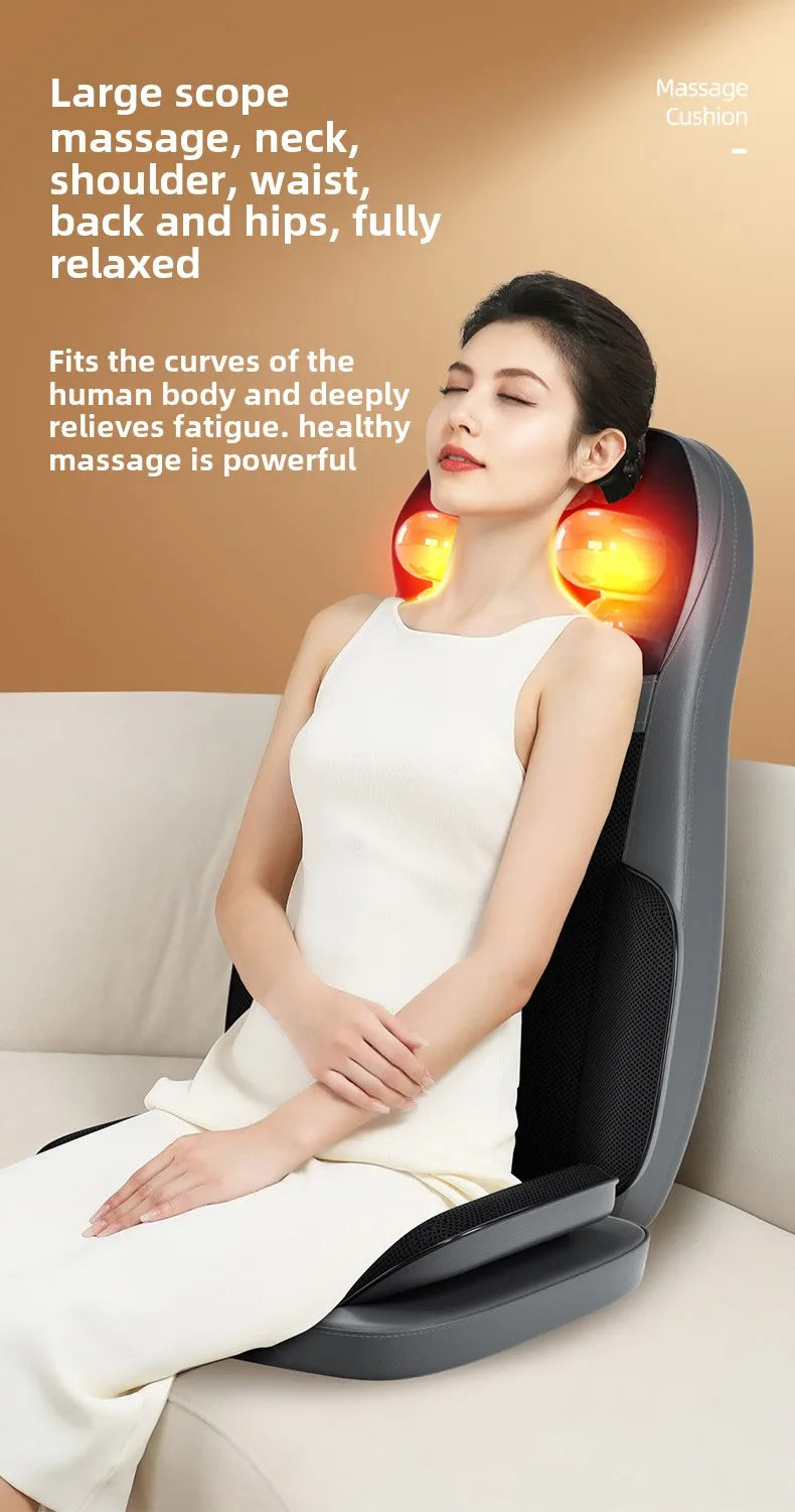 Electric Massage Cushion with Deep Tissue Kneading and Heat Therapy Massage Cushion Tidesmit