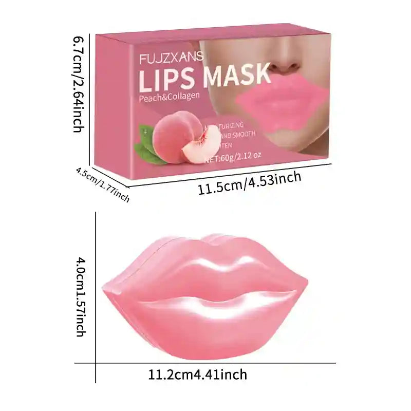 Peach Lip Mask for Dark Lips - Deep Hydrating Collagen Formula 60g Lip Care Tidesmit
