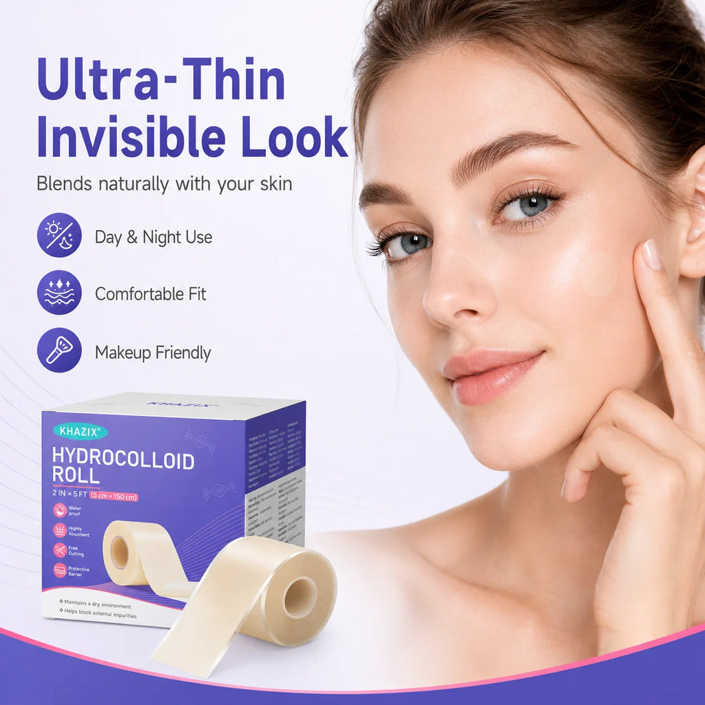 1 roll Water-based acne removal patch roll - Transparent acne covering patch, DIY cut to size, imperfection patch, waterproof fa