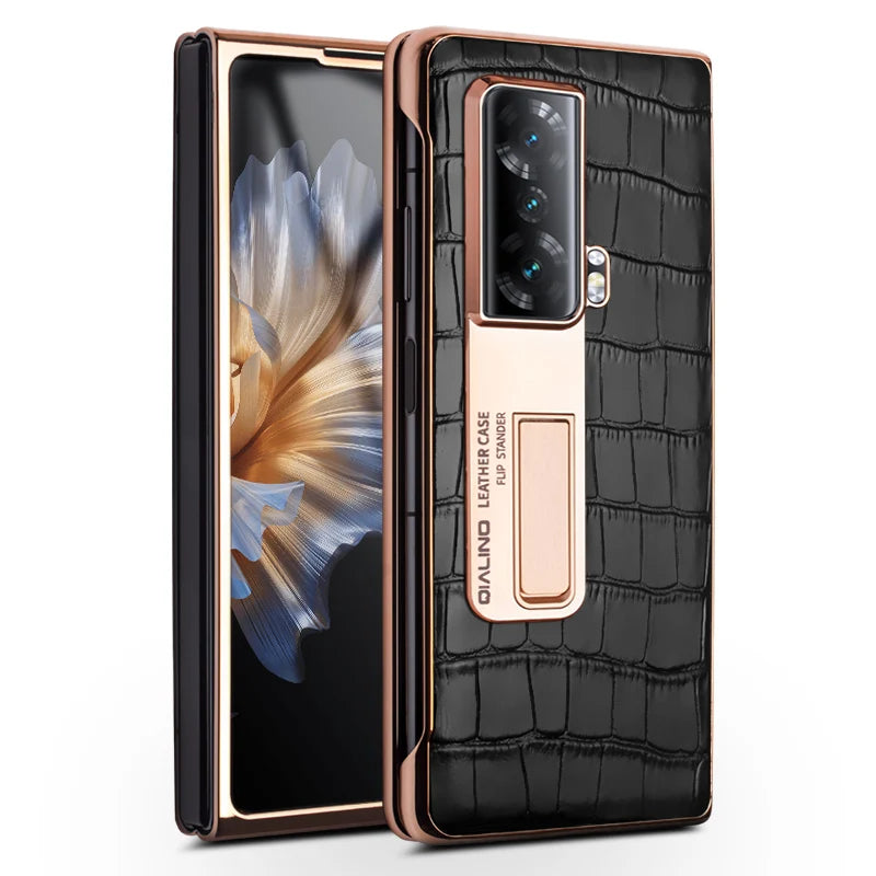 Honor Magic Vs 5G Case | Genuine Leather Shock-Absorbing Cover Black China Mainland Tidesmit