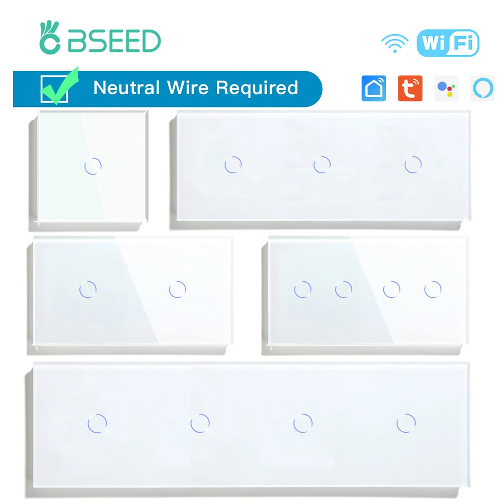 WiFi Smart Light Switch - Glass Touch Panel | Tidesmit Home Automation Tidesmit